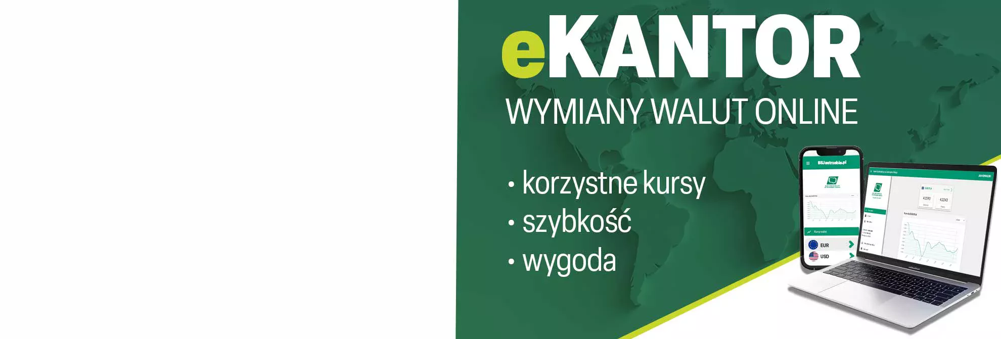 Nowość! Wymieniaj waluty online