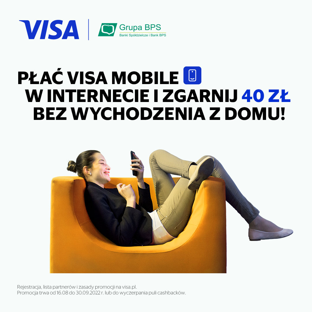 Zyskaj 40 zł zwrotu z Visa Mobile