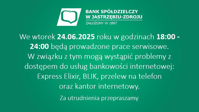 Planowane prace serwisowe - 24 czerwca 2025r