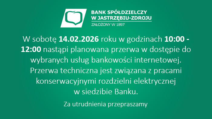 Planowana przerwa techniczna - 14.02, godz. 10:00-12:00