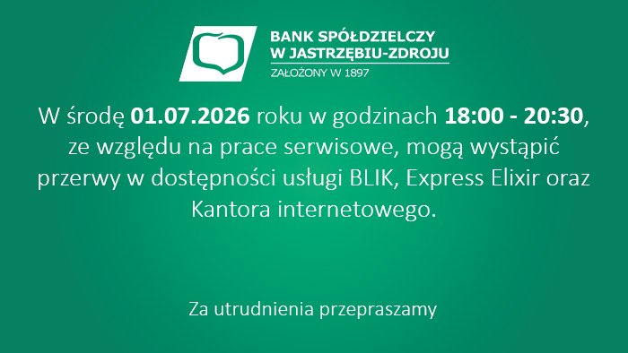 Planowane prace serwisowe - 01.07.2026 roku
