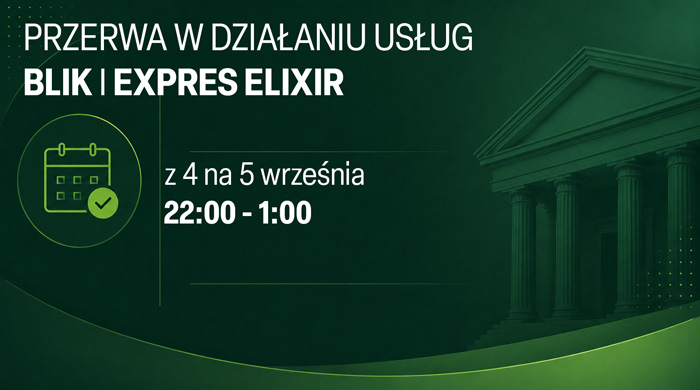 Planowane prace serwisowe - w nocy z 4 na 5 września 2026 roku